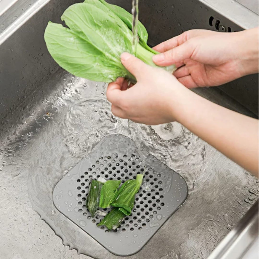 مصفاة سيليكون للمغسلة ومنع انسداد المجاري — Silicone Sink Strainer and Drain Protector
