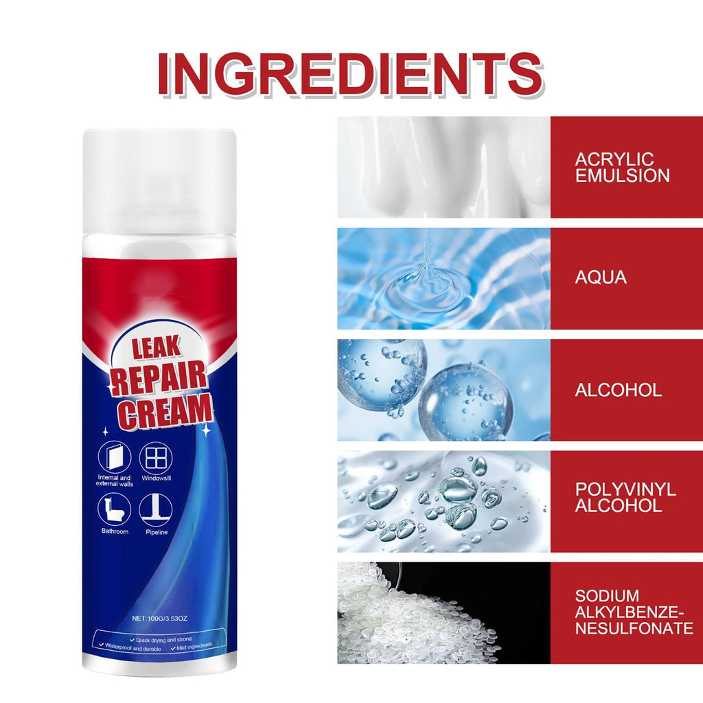 كريم مقاوم للماء لإصلاح التسربات والشقوق – 100 غرام مع فرشاة — Waterproof Leak and Crack Repair Cream with Brush – 100 g