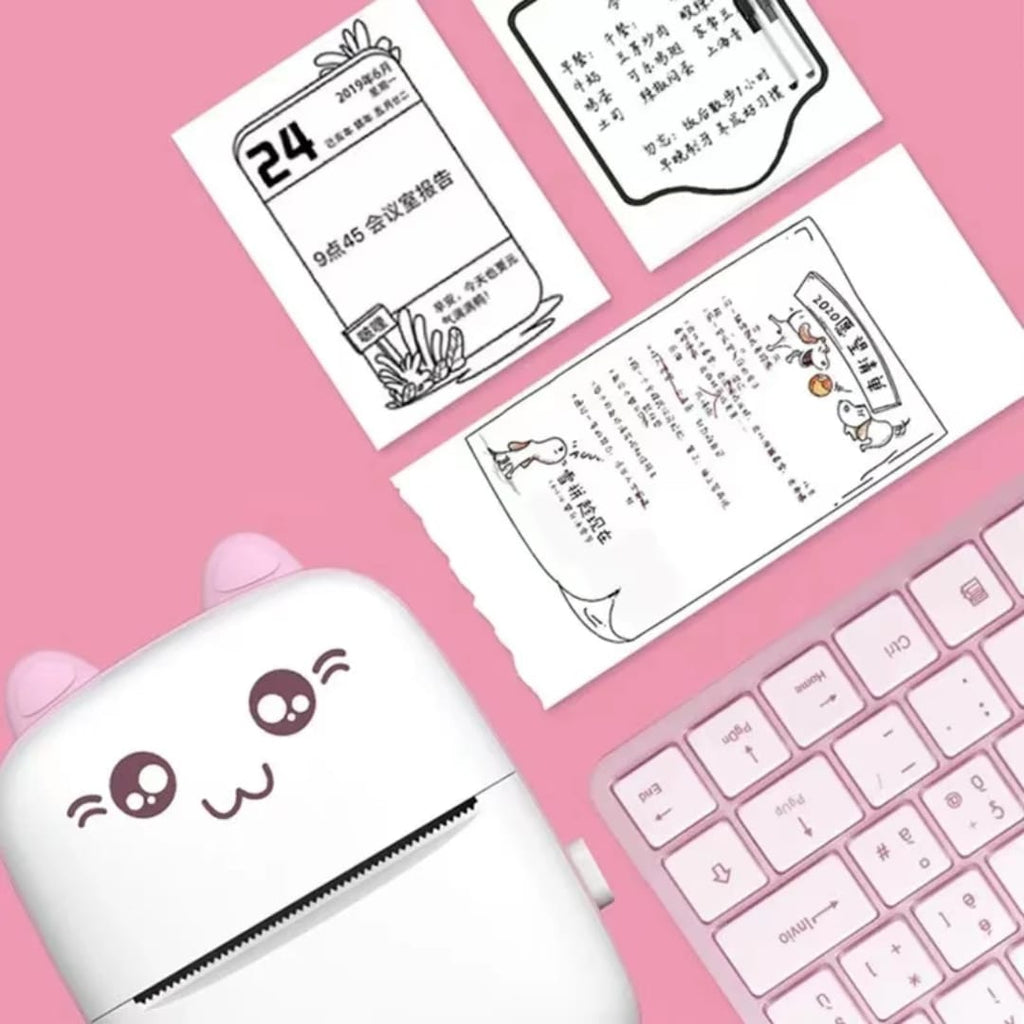 طابعة حرارية صغيرة لاسلكية بالبلوتوث من دون حبر — Wireless Bluetooth Mini Thermal Printer – Inkless
