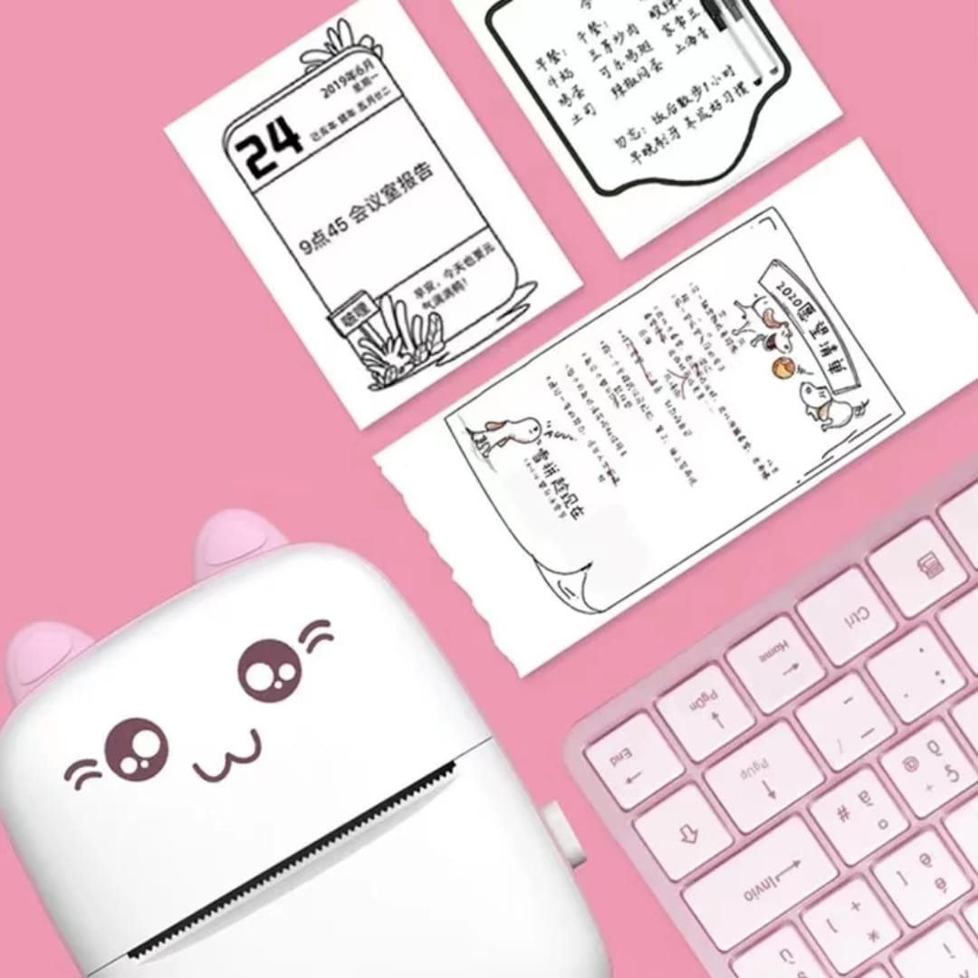 طابعة حرارية صغيرة لاسلكية بالبلوتوث من دون حبر — Wireless Bluetooth Mini Thermal Printer – Inkless