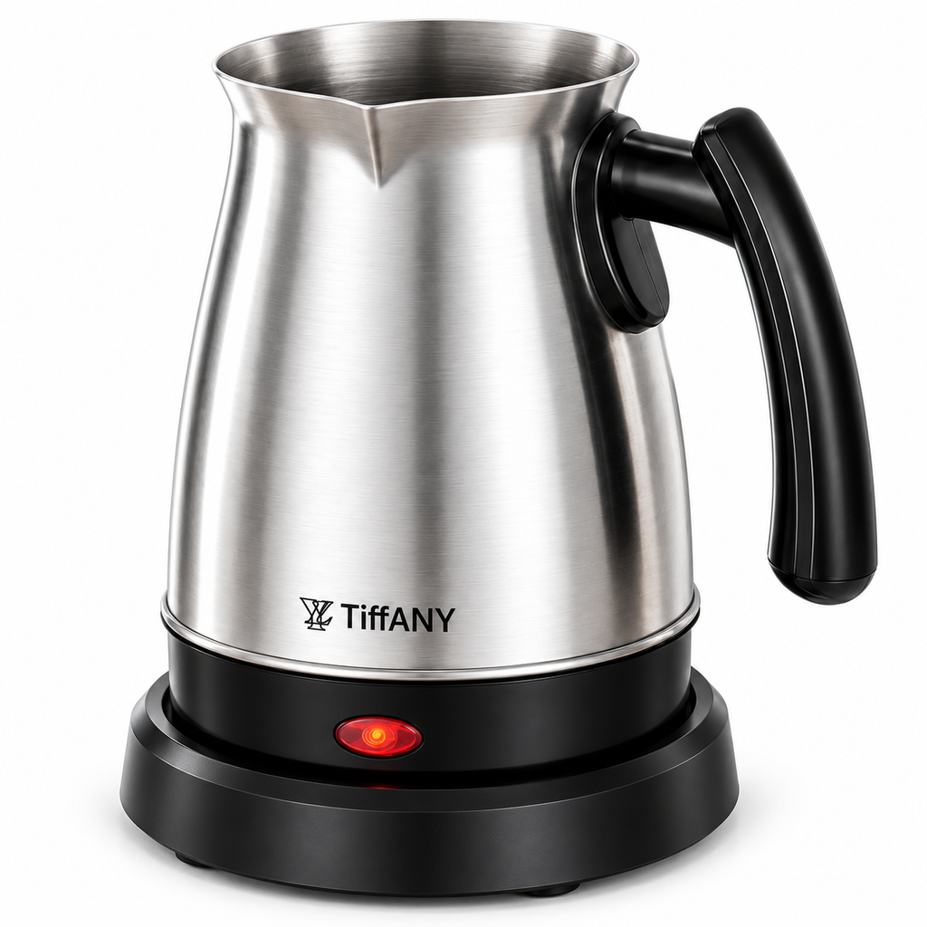 ركوة قهوة كهربائية ستانلس ستيل سعة 0.6 لتر — TIFFANY Electric Coffee Maker – 0.6L