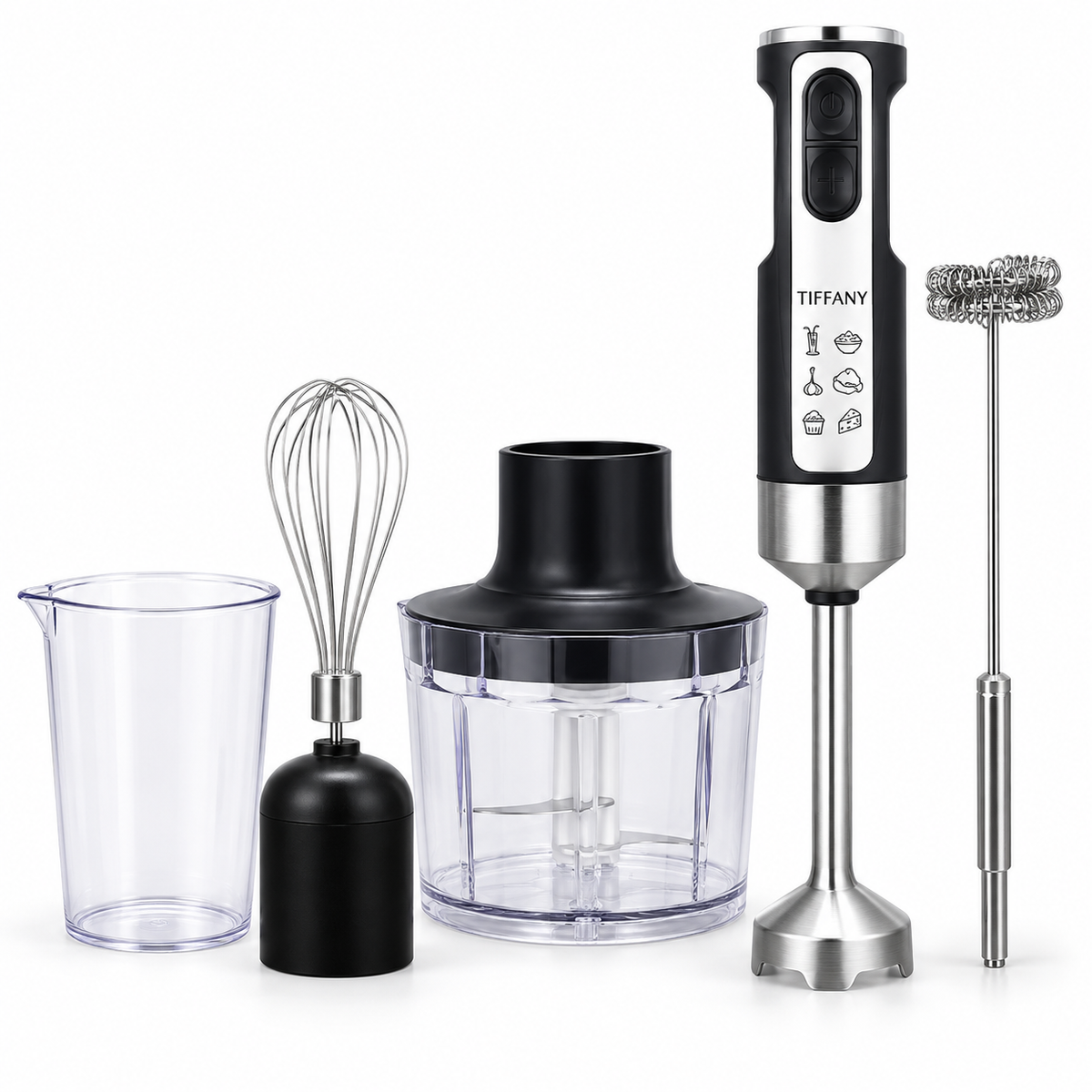 طقم خلاط يدوي 5 في 1 بقوة 1000 واط من - TIFFANY 5-in-1 Hand Blender Set – 1000W