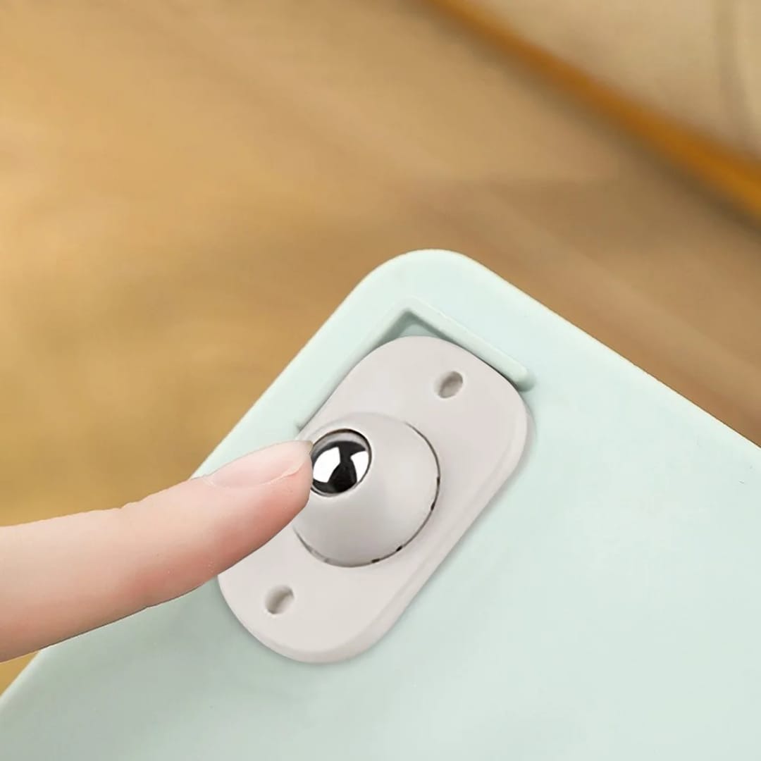 طقم دواليب لاصقة متحركة 360° متعددة الاستخدام – 4 قطع — 360° Self-Adhesive Caster Wheels – 4 Pieces