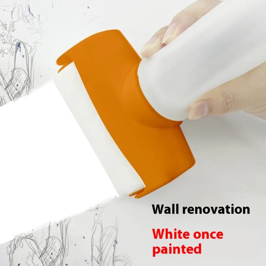 علبة دهان أبيض مع رول  – 500 غرام — Paint Roller Kit with Refillable Handle – 500 g