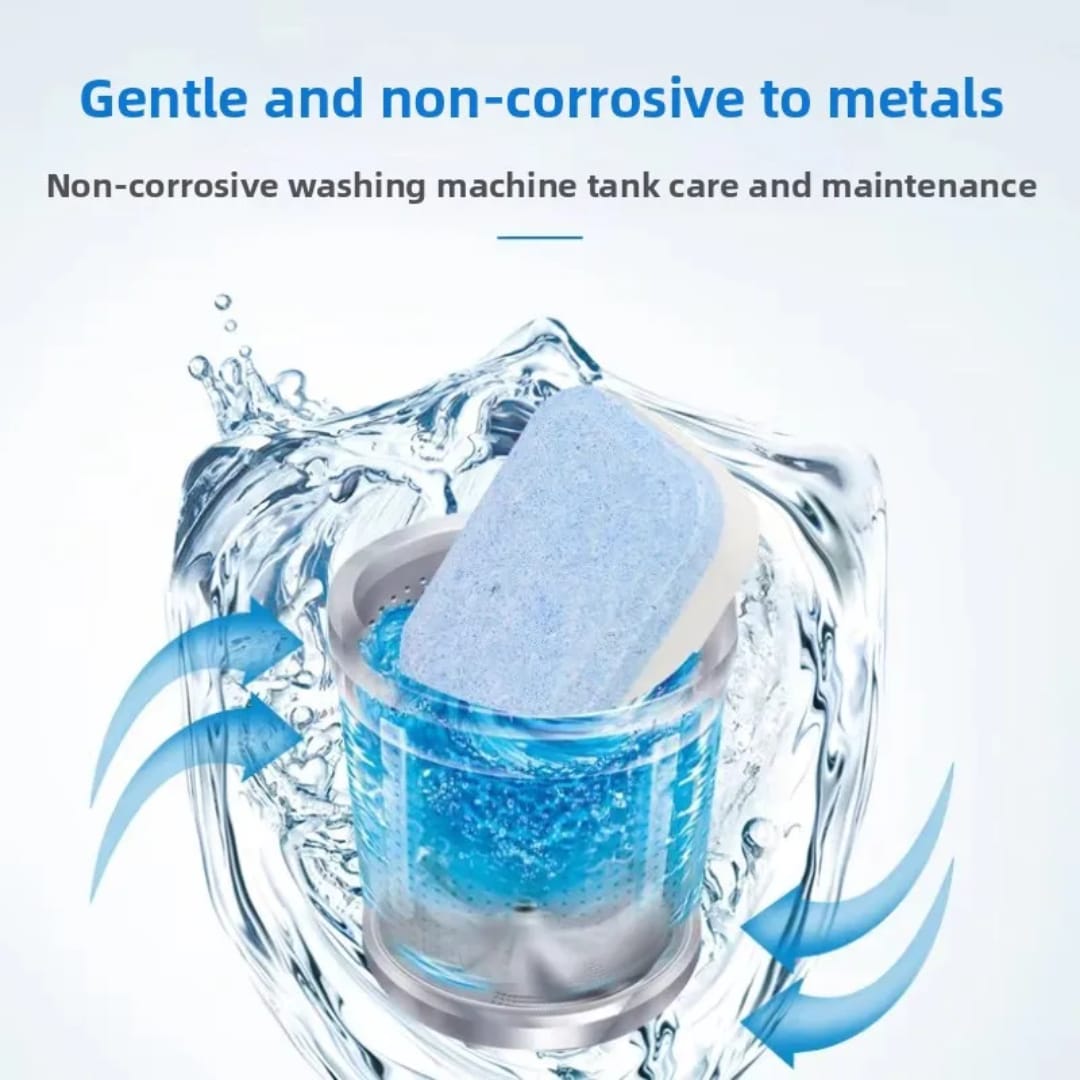 أقراص تنظيف الغسالة من الكلس والأملاح – 12 قرصًا — Washing Machine Cleaning Tablets – 12 Pieces