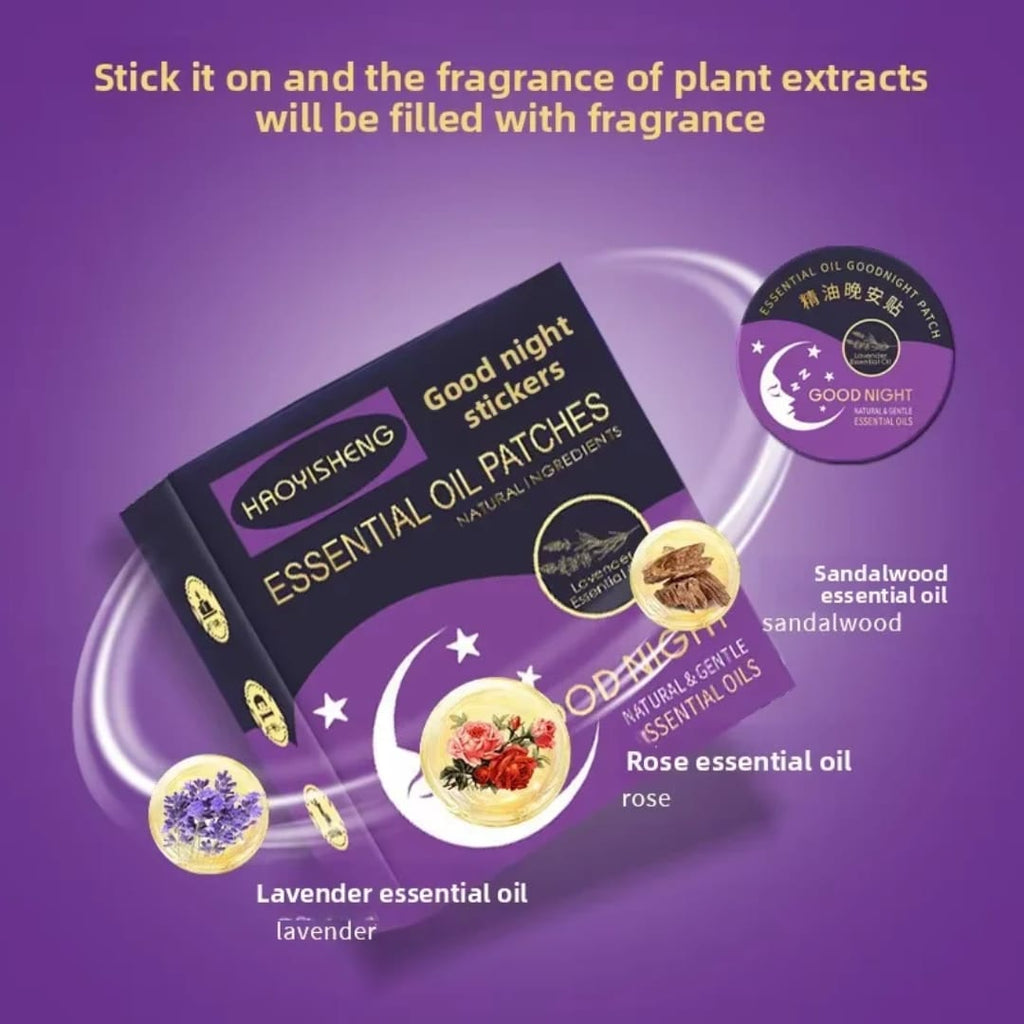 لصقات زيوت عطرية للاسترخاء قبل النوم – 7 لصقات — Relaxing Essential Oil Sleep Patches – 7 Pieces
