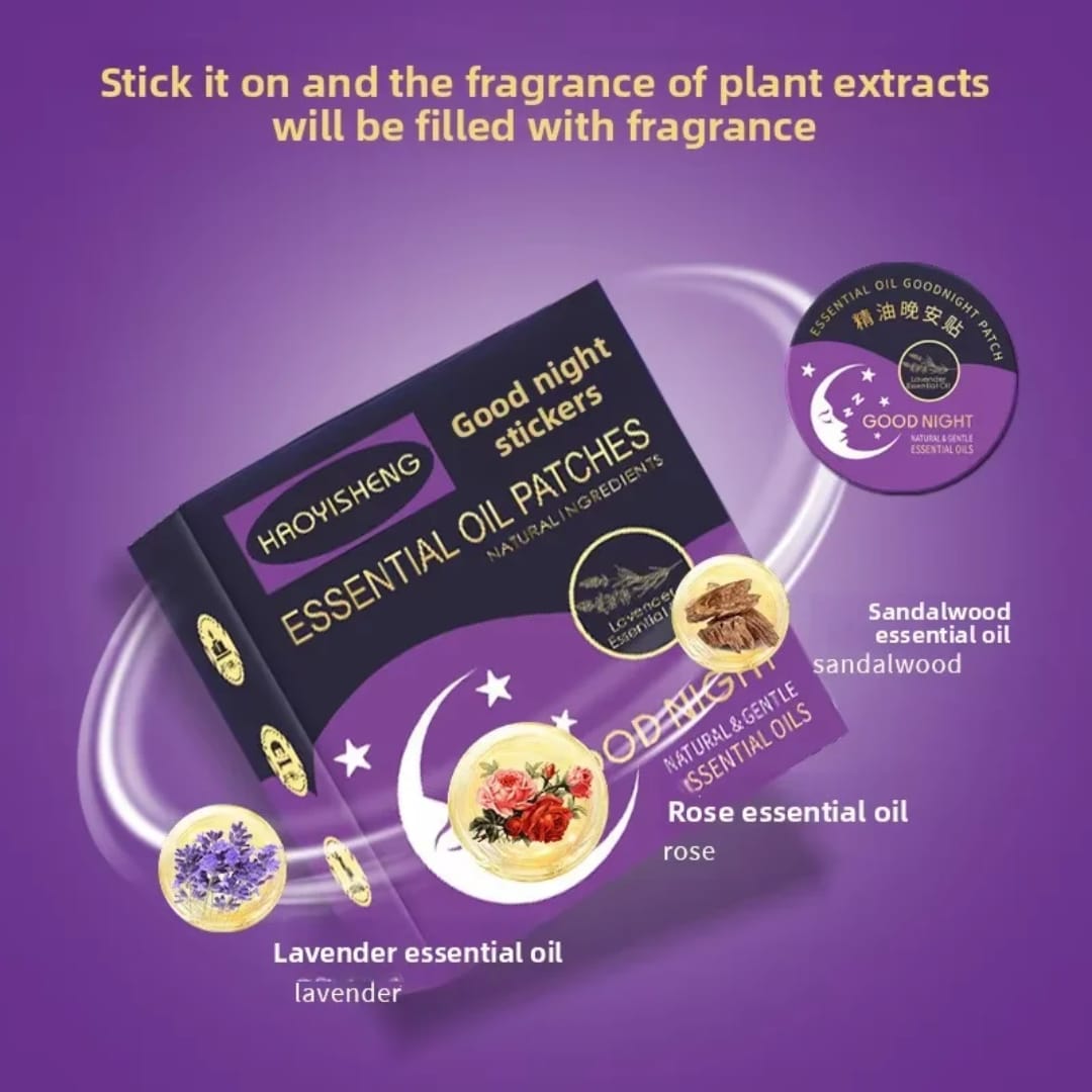 لصقات زيوت عطرية للاسترخاء قبل النوم – 7 لصقات — Relaxing Essential Oil Sleep Patches – 7 Pieces