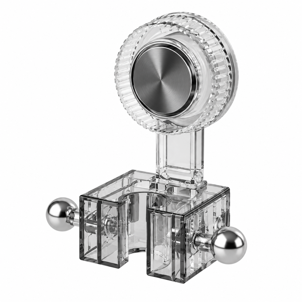 حامل دوش متحرك مع علاقتين لليفة — Adjustable Shower Head Holder with 2 Hooks