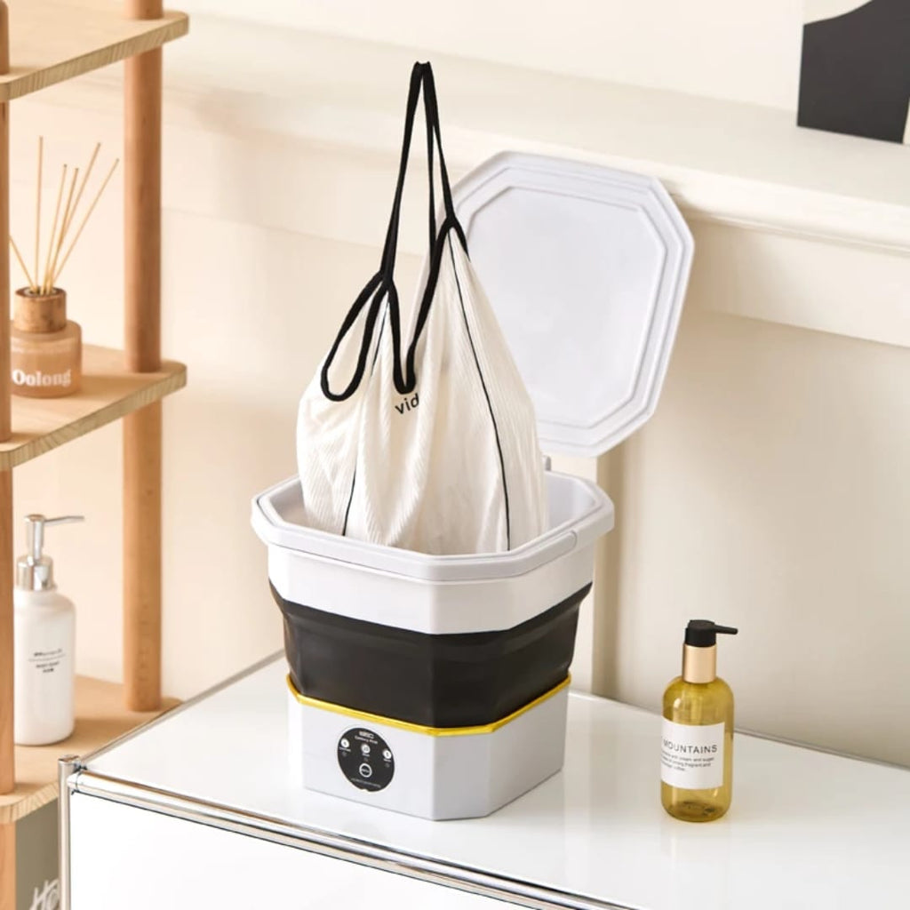 غسالة صغيرة قابلة للطي سعة 6.6 لتر بقوة 40 واط — Foldable Mini Washing Machine – 6.6 L, 40W