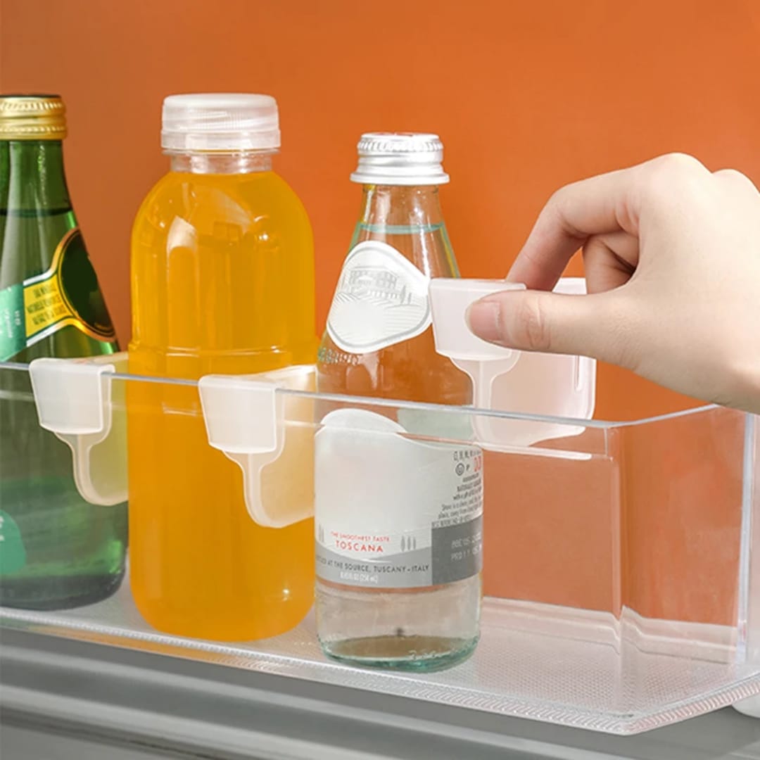 فواصل بلاستيك قابلة للتعديل لتنظيم القناني والعلب – 10 قطع — Adjustable Plastic Bottle and Can Dividers – 10 Pieces