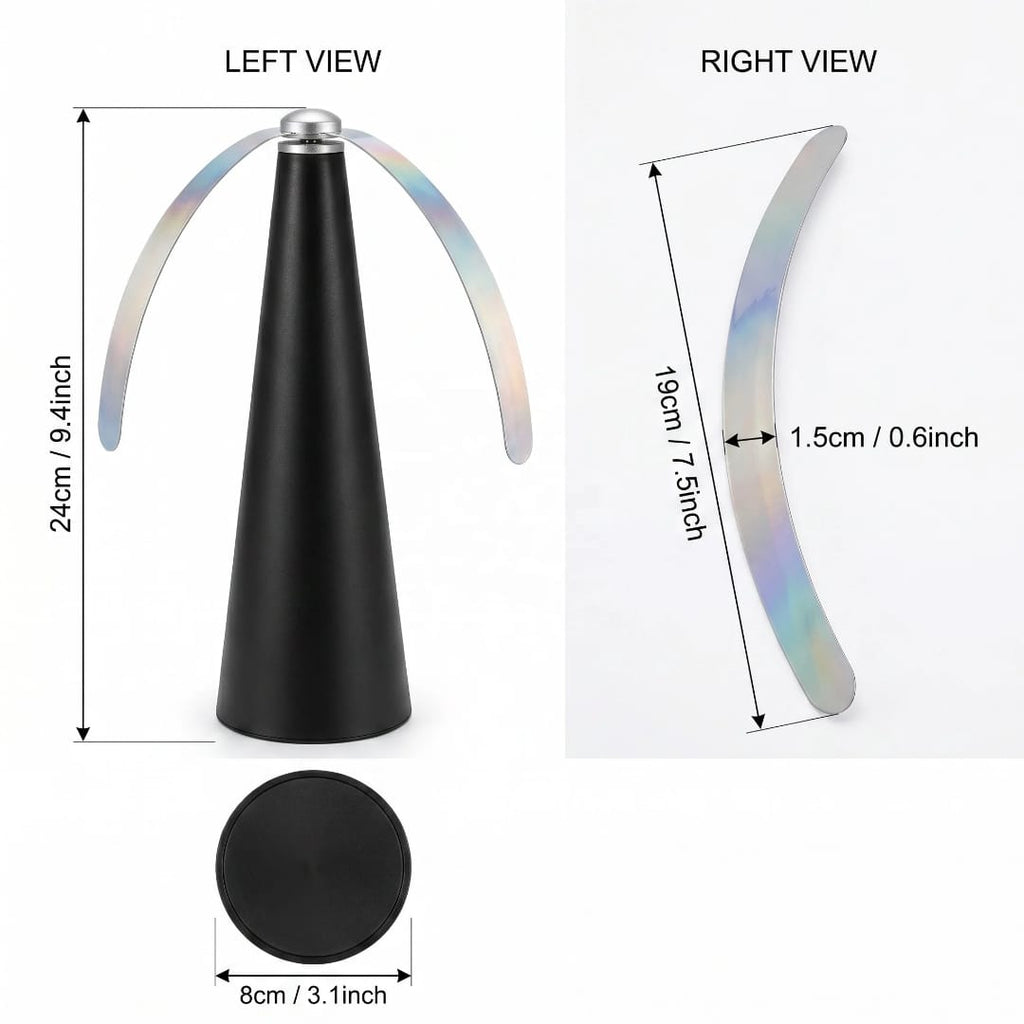 مروحة طاولة لطرد الذباب والحشرات الطائرة تعمل بالبطارية – 24 سم — Battery-Powered Fly Repellent Table Fan – 24 cm