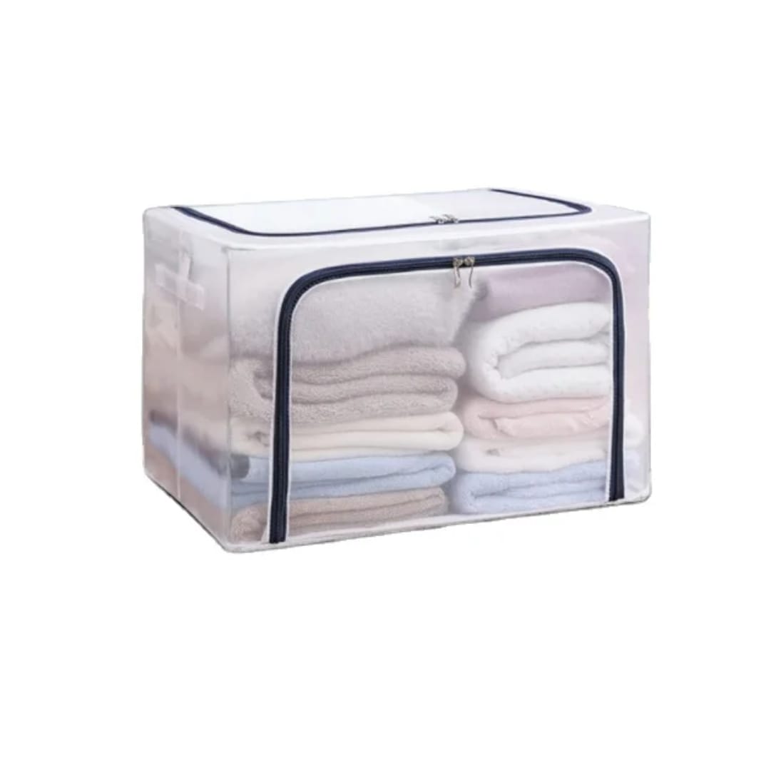 صندوق تخزين شفاف قابل للطي بفتحتين ضد الماء — Foldable Waterproof Clear Storage Box with Dual Openings