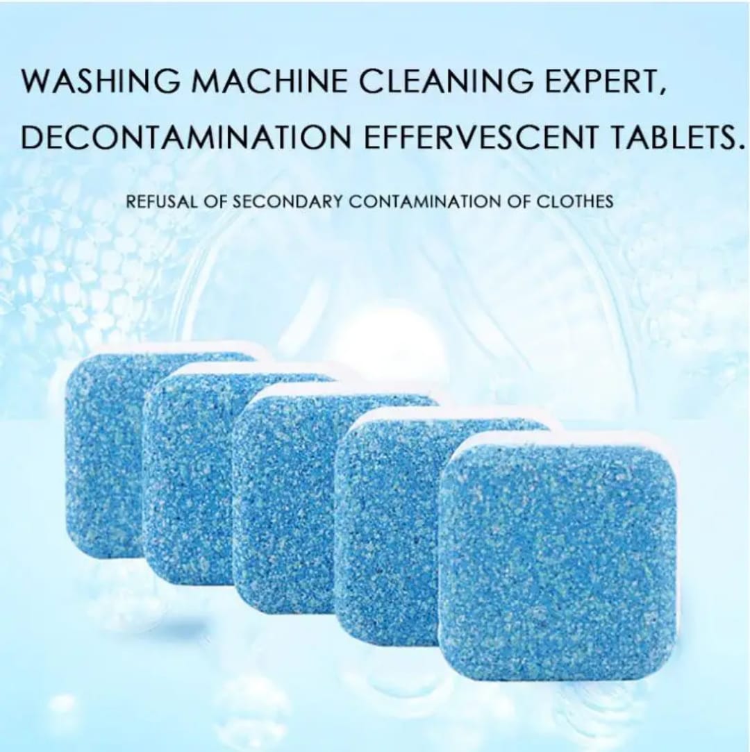 أقراص تنظيف الغسالة من الكلس والأملاح – 12 قرصًا — Washing Machine Cleaning Tablets – 12 Pieces