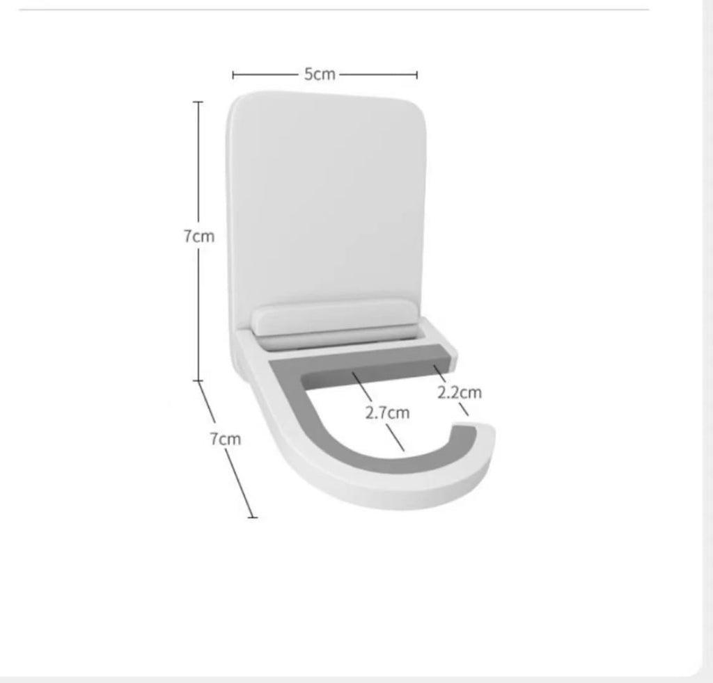 تعليقة عصاية تلزيق متعددة الاستخدام – بدون حفر — Self-Adhesive Multi-Purpose Mop Holder – No Drilling