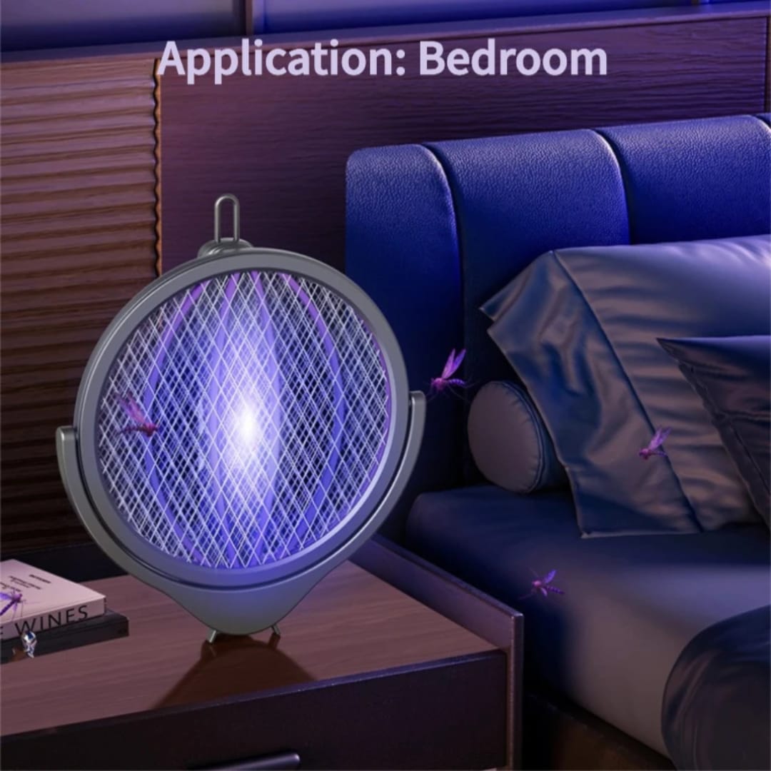 مضرب برغش تشريج فليكسبل رأس متحرك 180 درجة Rechargeable Flexible Mosquito Swatter with 180° Rotating Head