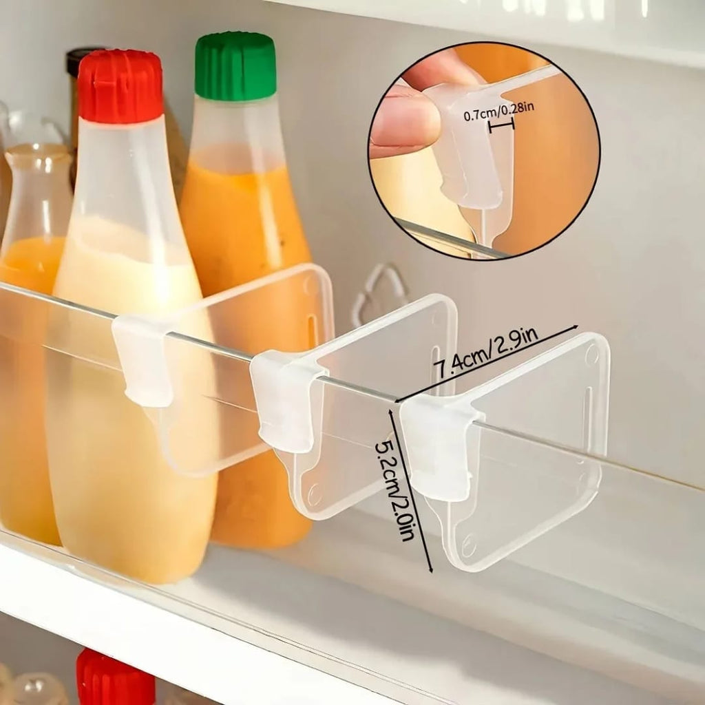 فواصل بلاستيك قابلة للتعديل لتنظيم القناني والعلب – 10 قطع — Adjustable Plastic Bottle and Can Dividers – 10 Pieces