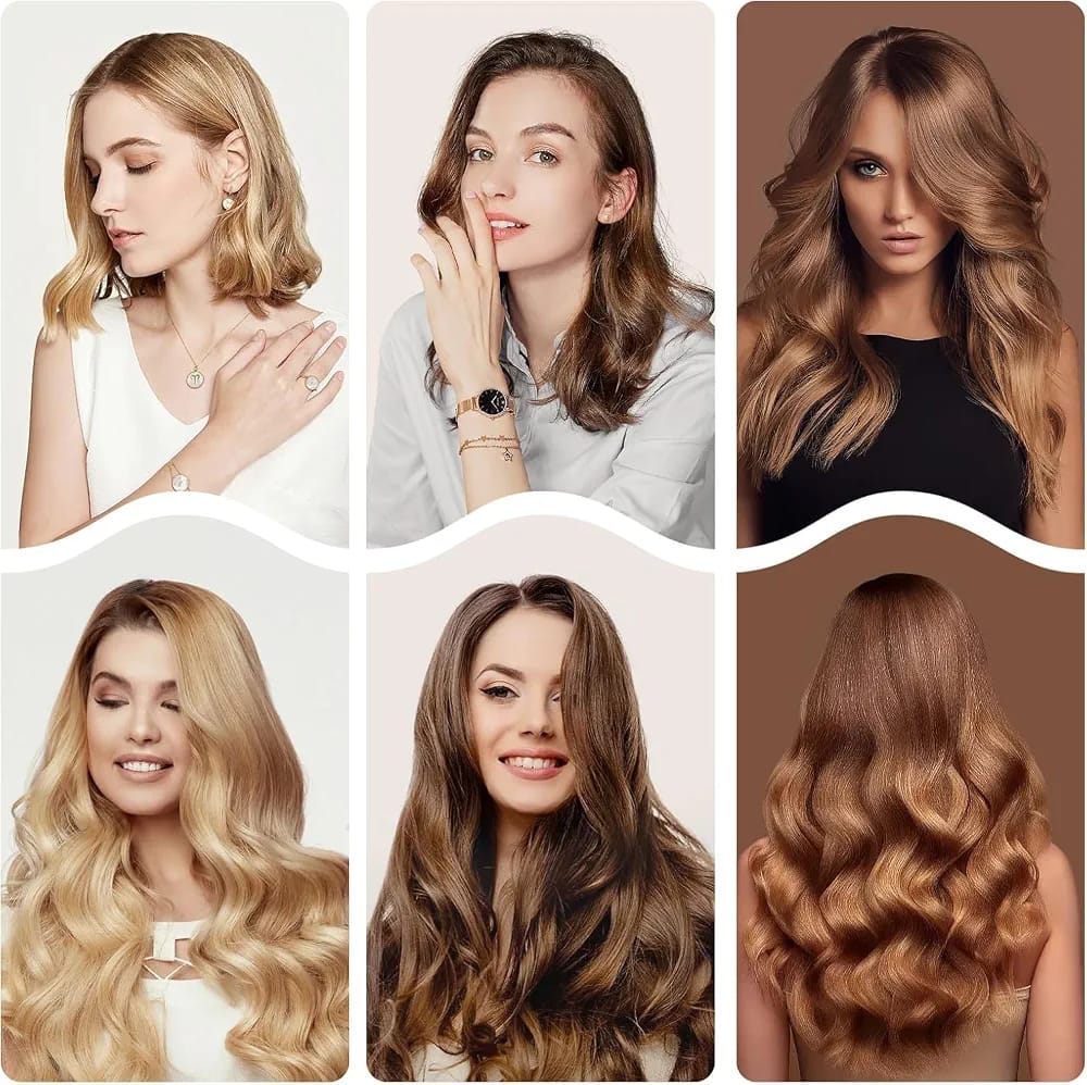 فير شعر 3 اصابع — Kemei KM-1010A Professional Triple-Barrel Hair Waver – 90W