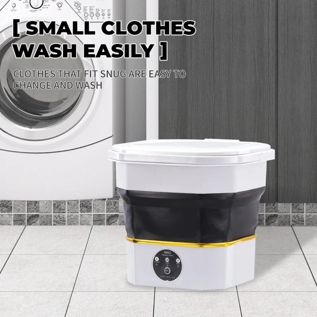 غسالة صغيرة قابلة للطي سعة 6.6 لتر بقوة 40 واط — Foldable Mini Washing Machine – 6.6 L, 40W