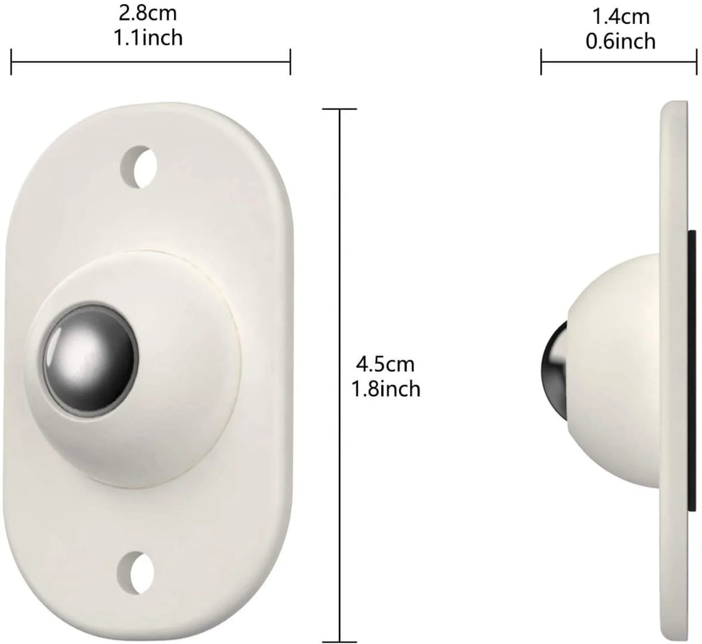 طقم دواليب لاصقة متحركة 360° متعددة الاستخدام – 4 قطع — 360° Self-Adhesive Caster Wheels – 4 Pieces