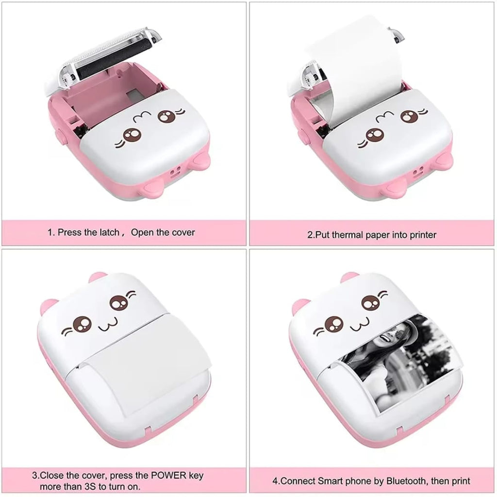 طابعة حرارية صغيرة لاسلكية بالبلوتوث من دون حبر — Wireless Bluetooth Mini Thermal Printer – Inkless