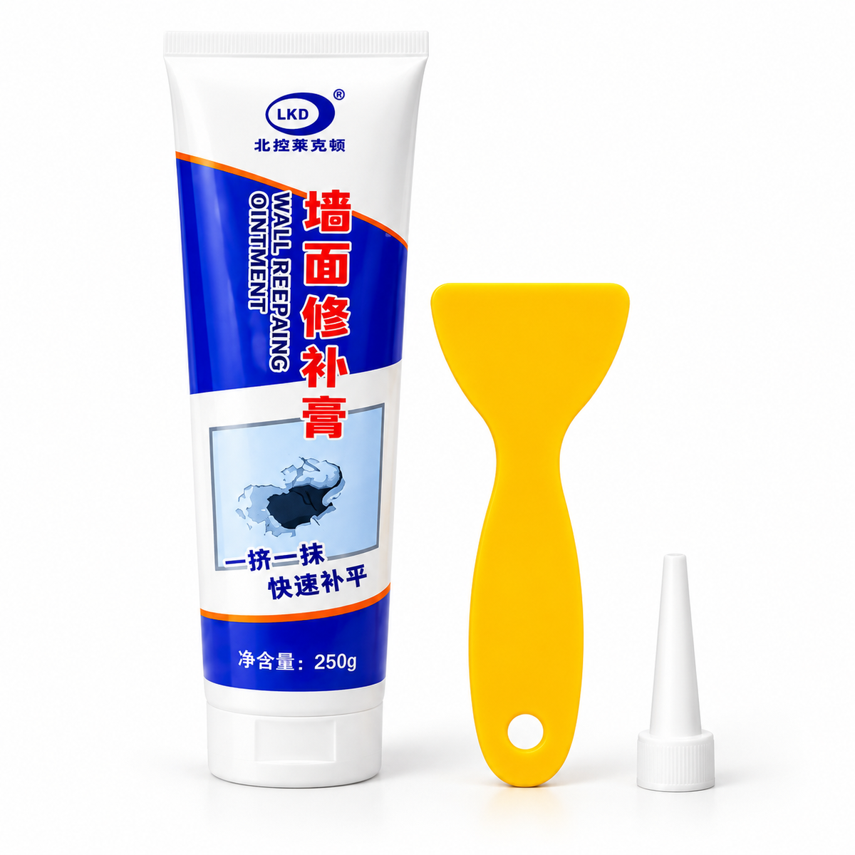 معجون لتسكير وإصلاح تشققات الجدران مع مشحاف – 250 غرام — Wall Crack Repair Paste with Scraper – 250 g