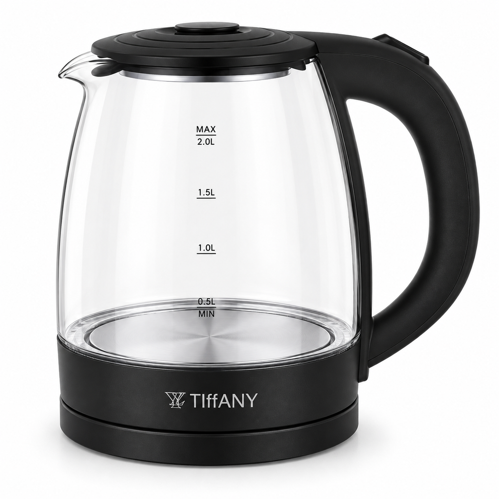 غلاية كهربائية زجاجية سعة 2 لتر بقوة 1500 واط — 2L Glass Electric Kettle – 1500W