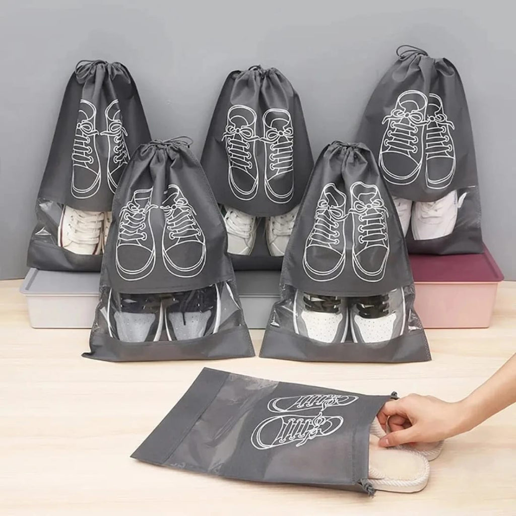 كيس أحذية قماش مع ربطة Fabric Shoe Storage Bag with Drawstring