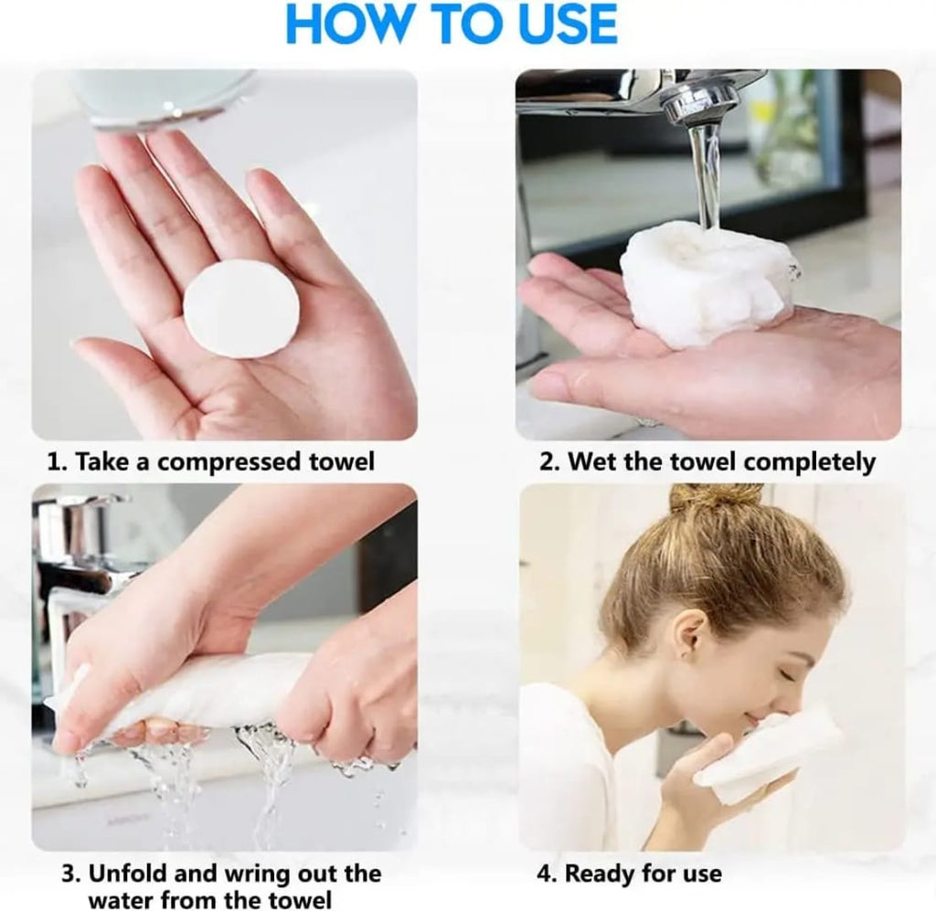 منشفة وجه مضغوطه 30 قطعه — Compressed Face Towels – 30 Pieces