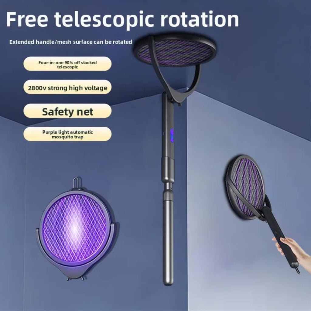 مضرب برغش تشريج فليكسبل رأس متحرك 180 درجة Rechargeable Flexible Mosquito Swatter with 180° Rotating Head