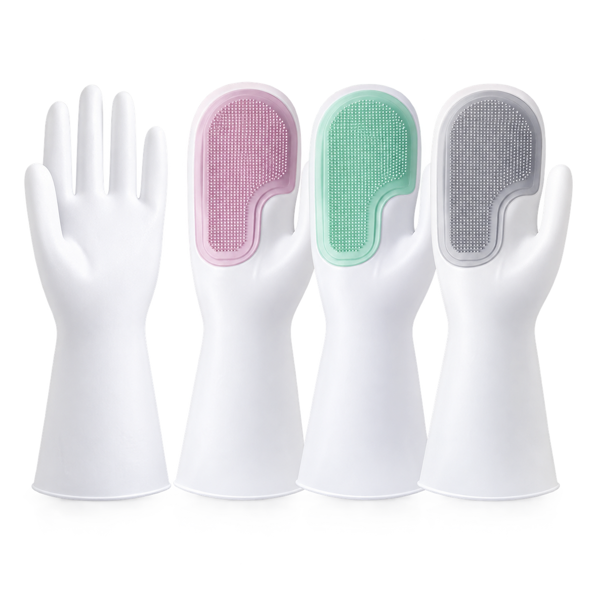 جوز كفوف سيليكون للجلي متعددة الاستخدامات - Reusable Silicone Dishwashing Gloves