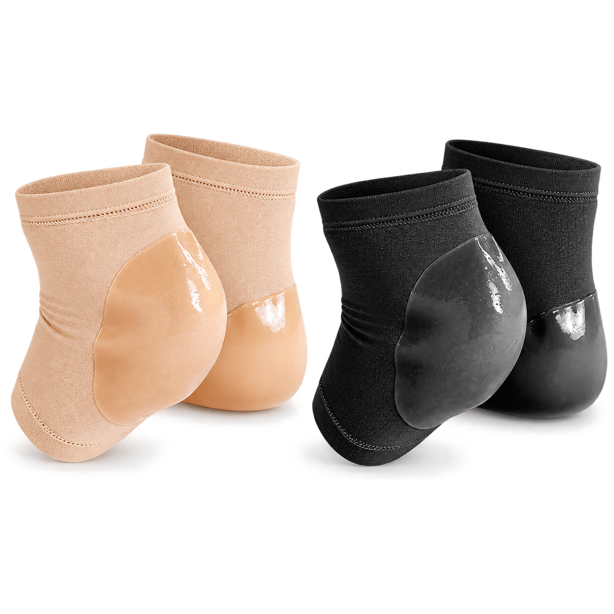 جوز جوارب كعب سيليكون لترطيب ومنع تشققات الكعب - Silicone Moisturizing Heel Socks – Pair