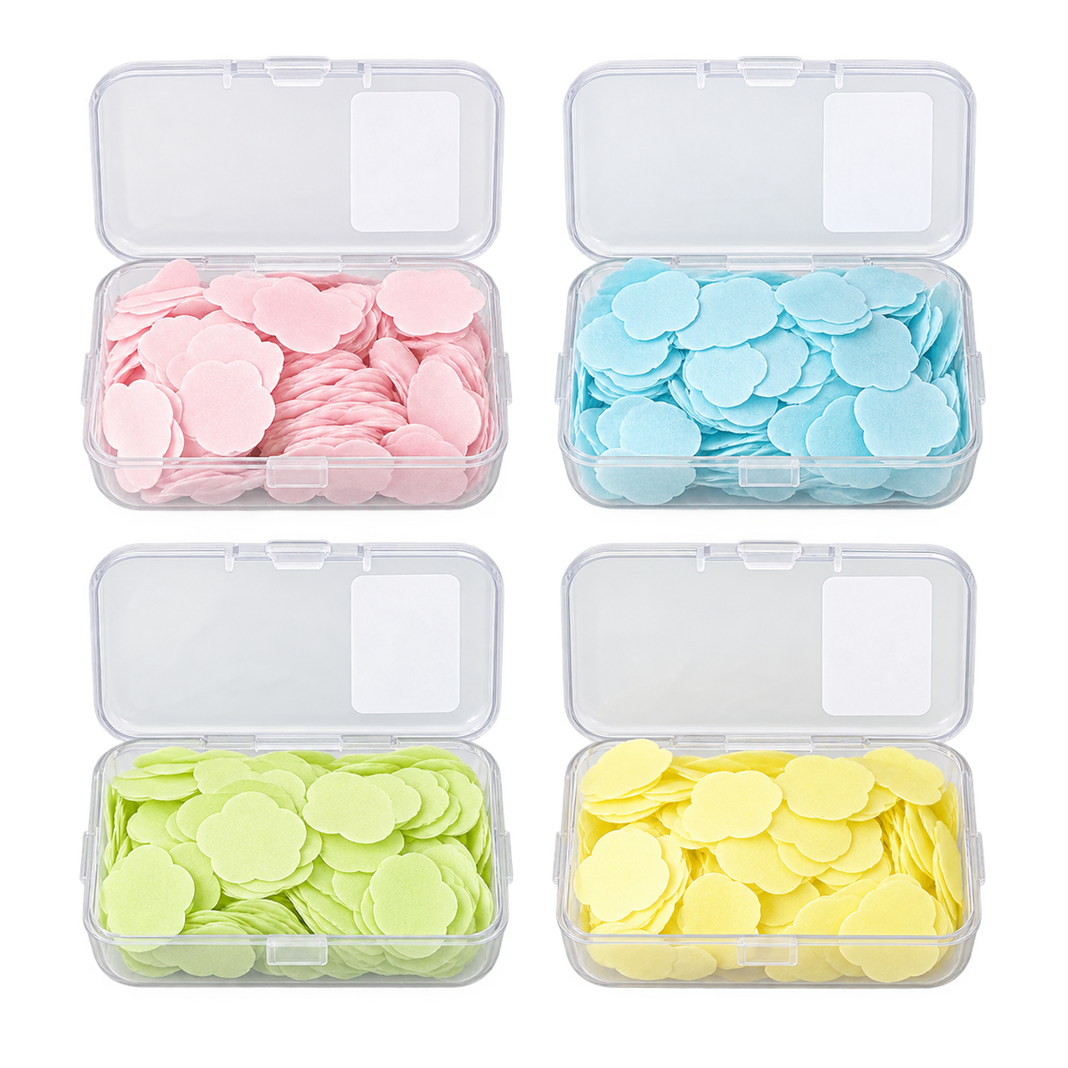 طقم ميني صابون معطر 4 علب - Scented Mini Paper Soap Set – 4 Boxes