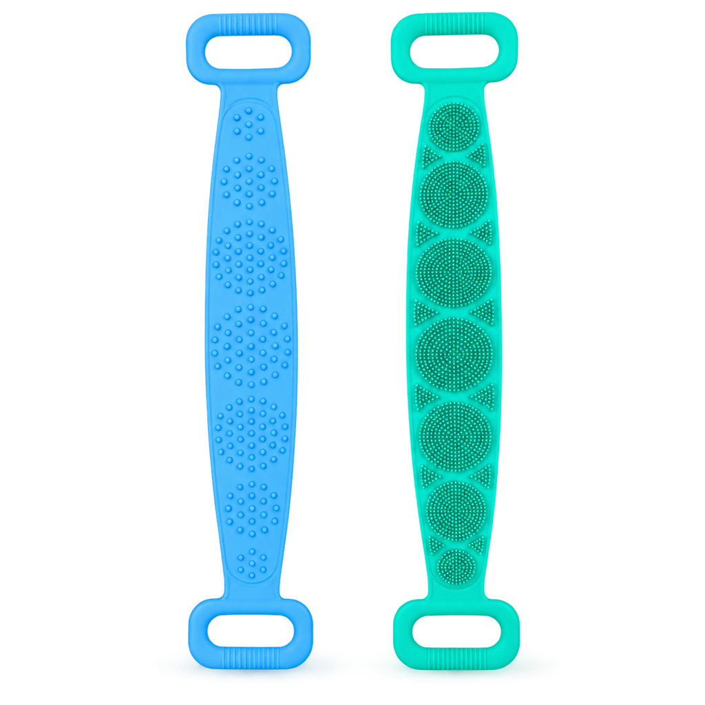 ليفة حمام سيليكون مع مسكة - Silicone Bath Scrubber with Handles