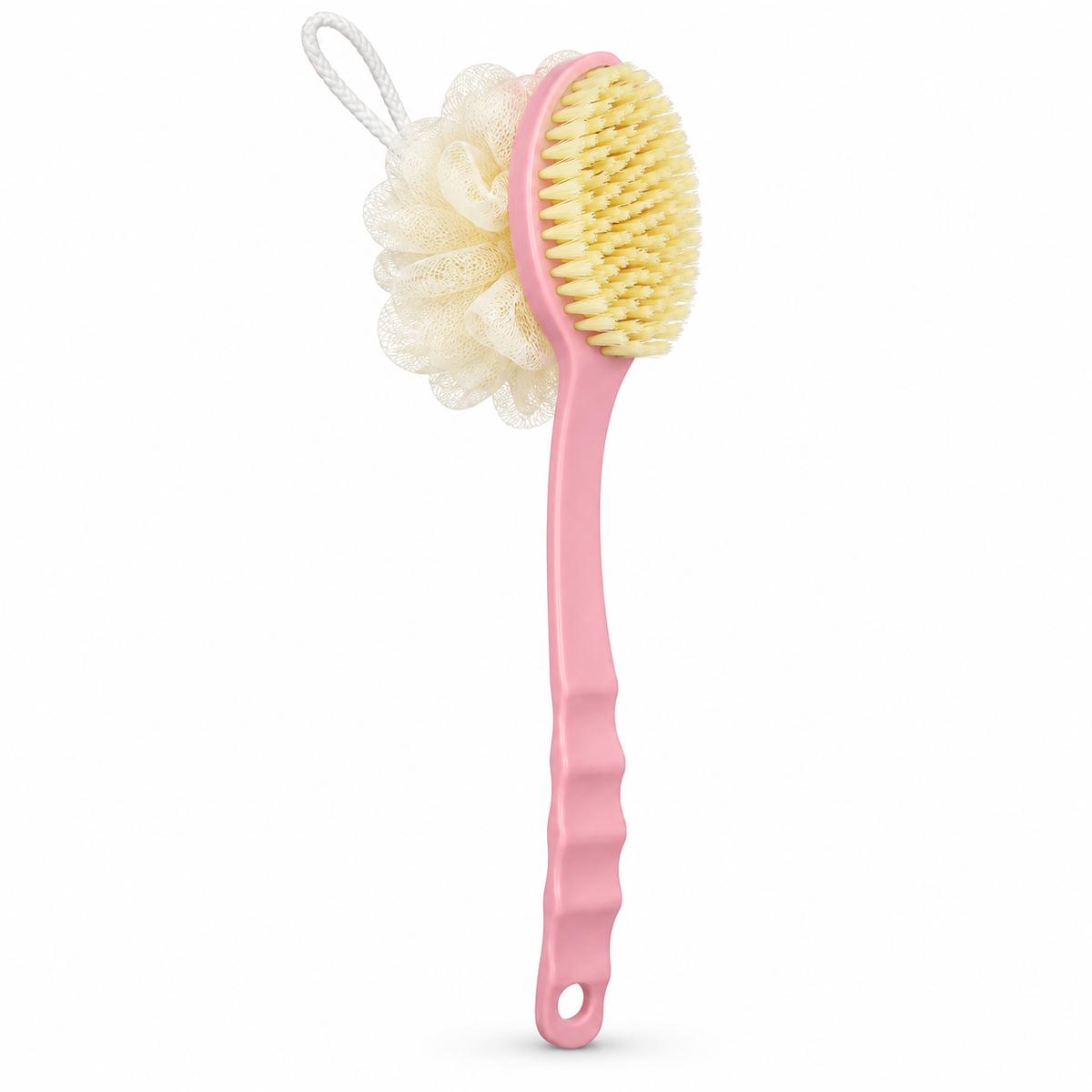 فرشاية للاستحمام 2 في 1 فرشاية وليفة - 2-in-1 Shower Brush and Bath Pouf
