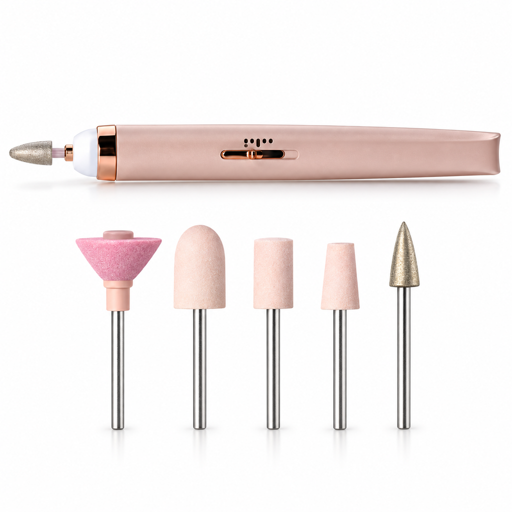 مكنة للعناية بالأظافر مع 5 رؤوس - Electric Nail Care Pen with 5 Heads