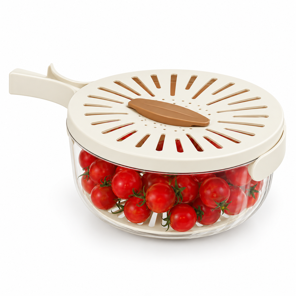 وعاء تصفية 5 في 1 لتنظيف الخضار والفواكه - 5-in-1 Drain Basket for Fruits and Vegetables