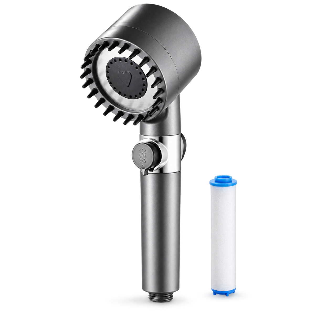 مسكة دوش مع فلتر متعدد لتوزيع الماء والضغط - Multi-Mode Filtered Handheld Shower Head