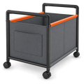 ستاند معدن متحرك مع سلة قماش لتخزين الأغراض - Rolling Metal Storage Cart with Fabric Basket