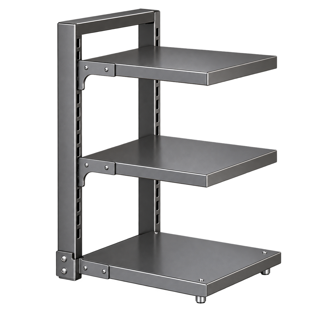 ستاند معدن 3 رفوف لتوفير المساحات - 3-Tier Metal Space-Saving Stand