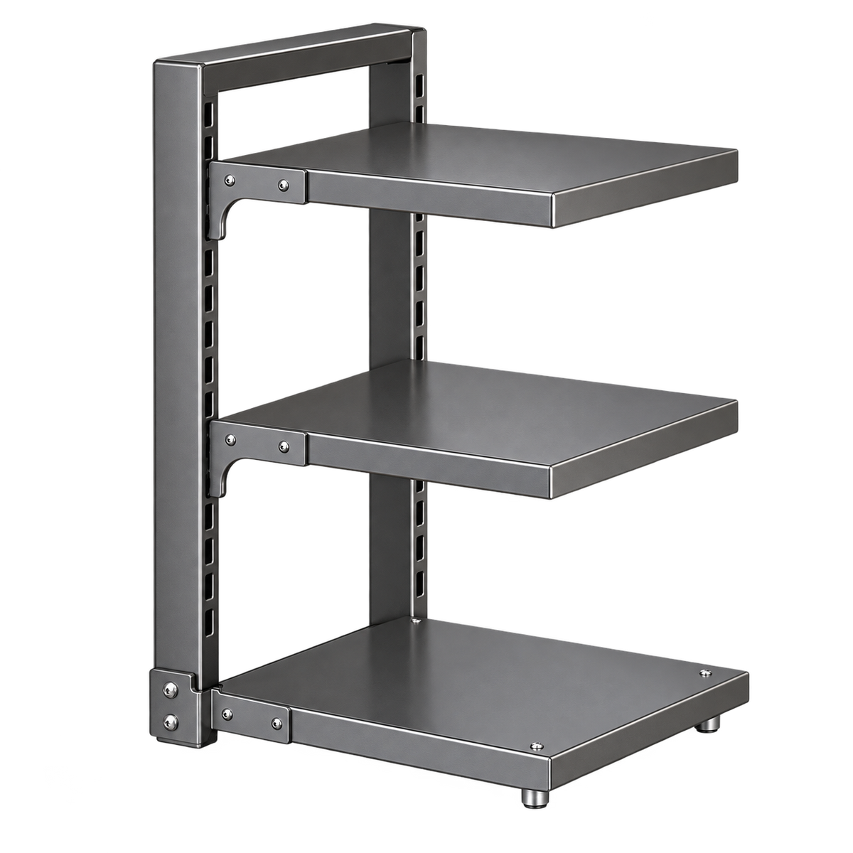 ستاند معدن 3 رفوف لتوفير المساحات - 3-Tier Metal Space-Saving Stand