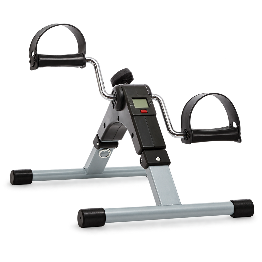 جهاز رياضي معدن لتمرين القدمين واليدين مع شاشة LCD - Compact Rowing Exercise Machine with LCD