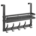 تعليقة باب معدن مع رف و5 شناكل - Over-Door Metal Rack with Shelf and 5 Hooks