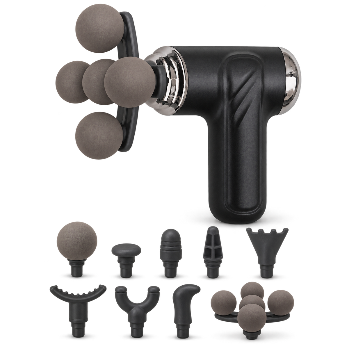 جهاز مساج لجميع أنحاء الجسم 9 رؤوس تشريج - Rechargeable 24W Massage Gun with 9 Heads