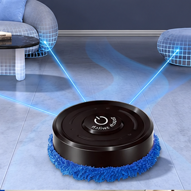 مكنسة روبوت ذكية مع ممسحة مايكروفايبر قابلة للغسيل Smart Robotic Mop with Washable Microfiber Pad