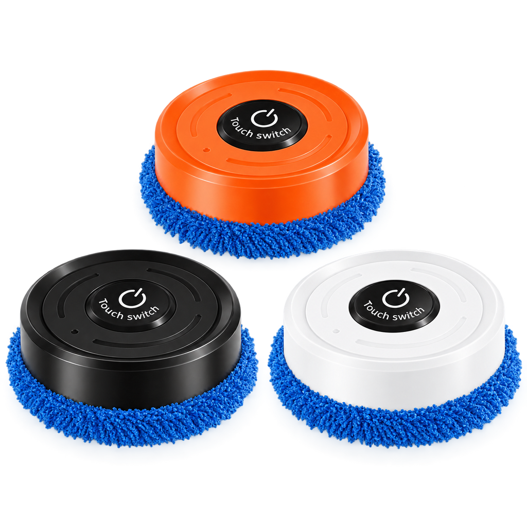 مكنسة روبوت ذكية مع ممسحة مايكروفايبر قابلة للغسيل - Smart Robotic Mop with Washable Microfiber Pad