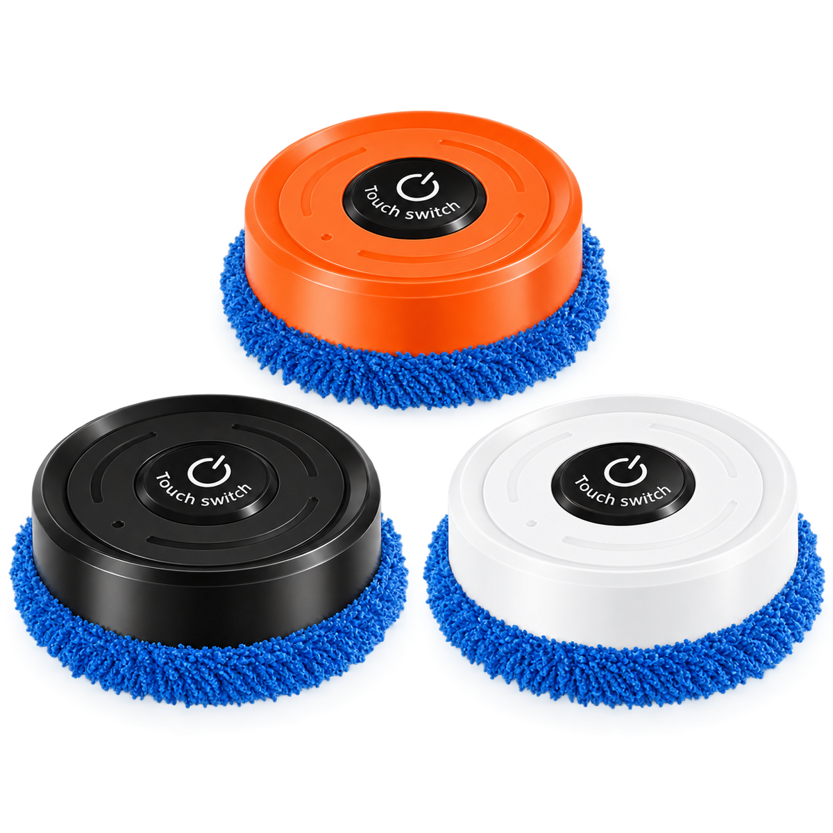 مكنسة روبوت ذكية مع ممسحة مايكروفايبر قابلة للغسيل - Smart Robotic Mop with Washable Microfiber Pad