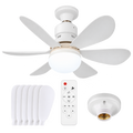 مروحة سقف 6 شفرات 40 واط مع 3 ألوان إضاءة - 6-Blade 40W Ceiling Fan with 3-Color LED Light