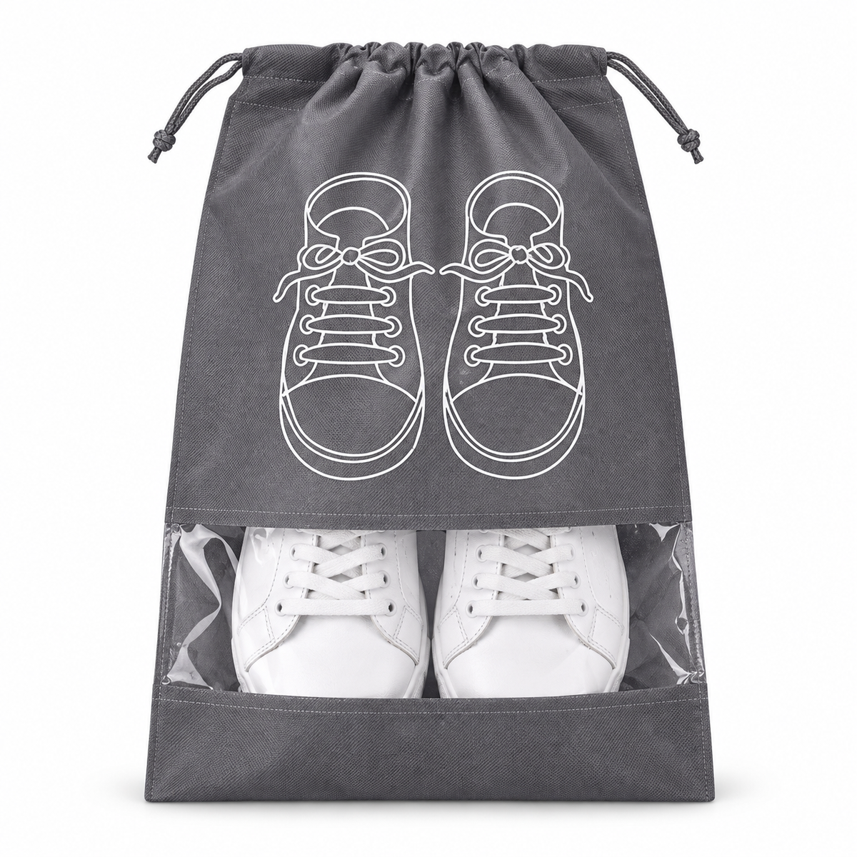 كيس أحذية قماش مع ربطة - Fabric Shoe Storage Bag with Drawstring