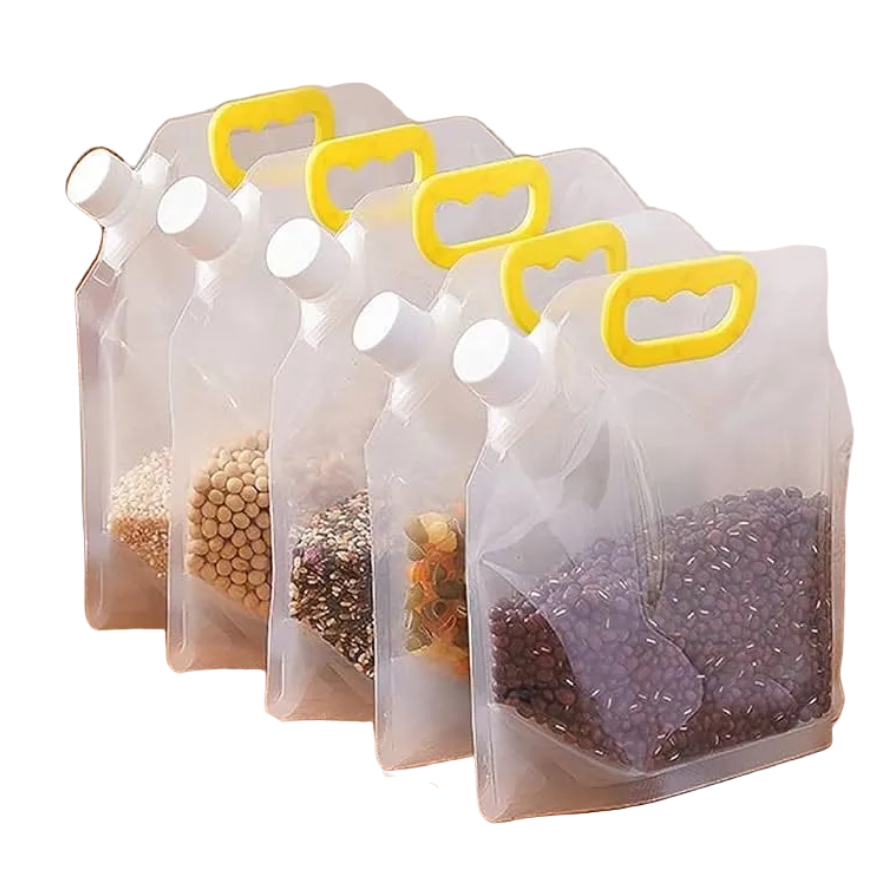 كيس حفظ الحبوب مع فوهة سكب 4.5 كغ — Grain Storage Bag with Pour Spout – 4.5 kg
