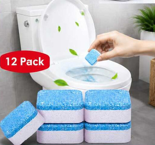أقراص تنظيف المرحاض الفوّارة 12 حبة — Effervescent Toilet Cleaning Tablets – 12 Pieces